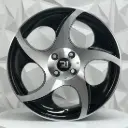 RIN 17X8 5-100 R1 SPORT L1525 BLACK MACHINE FACE ET35 CB73.1