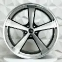 RIN 22X9 5-139.7 R1 SPORT QC5205 BLACK MACHINE FACE MI ET15 CB87.1